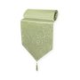 Damask Circle Pattern Table Runner with Tassel,  Modern Solid Table Linen Centre Topper Ornaments#