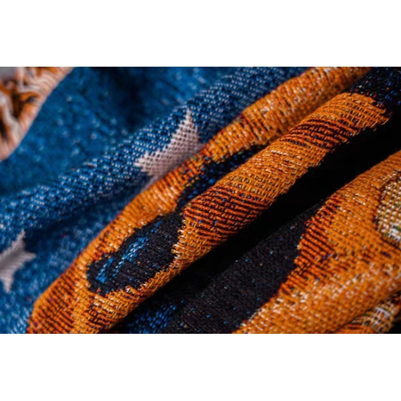 Halloween Throw Thread Blanket with Tassel for Bed Sofa Plaid Travel Car Airplane Nap Blankets Soft /