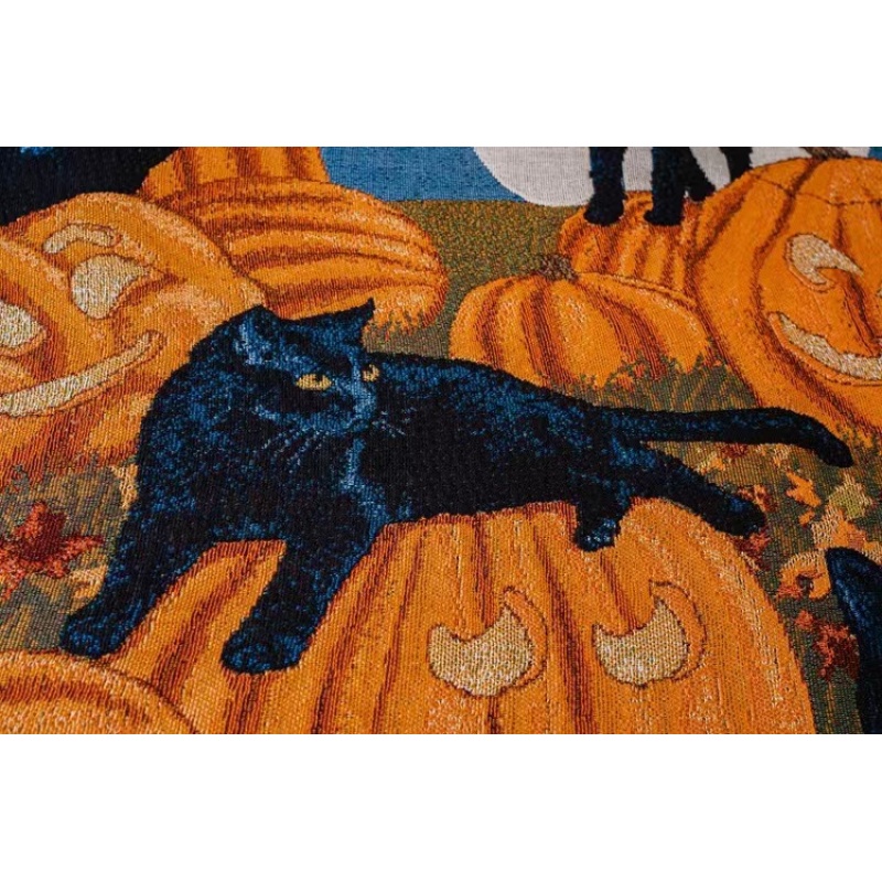 Halloween Throw Thread Blanket with Tassel for Bed Sofa Plaid Travel Car Airplane Nap Blankets Soft /