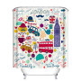 Thick Polyester Shower Curtain Waterproof Mildew Wholesale PEVA Shower Curtain Design bathroom shower curtain sets