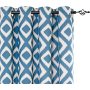 High Quality Geometric Patterns Design Grommet Top Bedroom Window Blackout Curtain, Darkening Thermal Insulated Drapes Curtain/