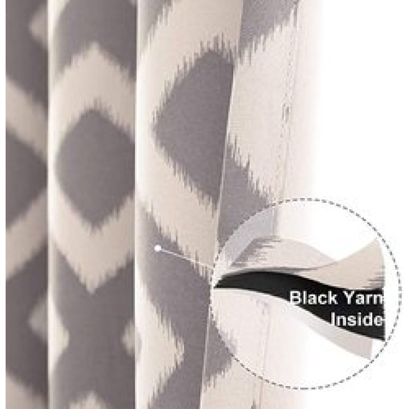 High Quality Geometric Patterns Design Grommet Top Bedroom Window Blackout Curtain, Darkening Thermal Insulated Drapes Curtain/