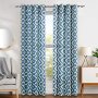 High Quality Geometric Patterns Design Grommet Top Bedroom Window Blackout Curtain, Darkening Thermal Insulated Drapes Curtain/