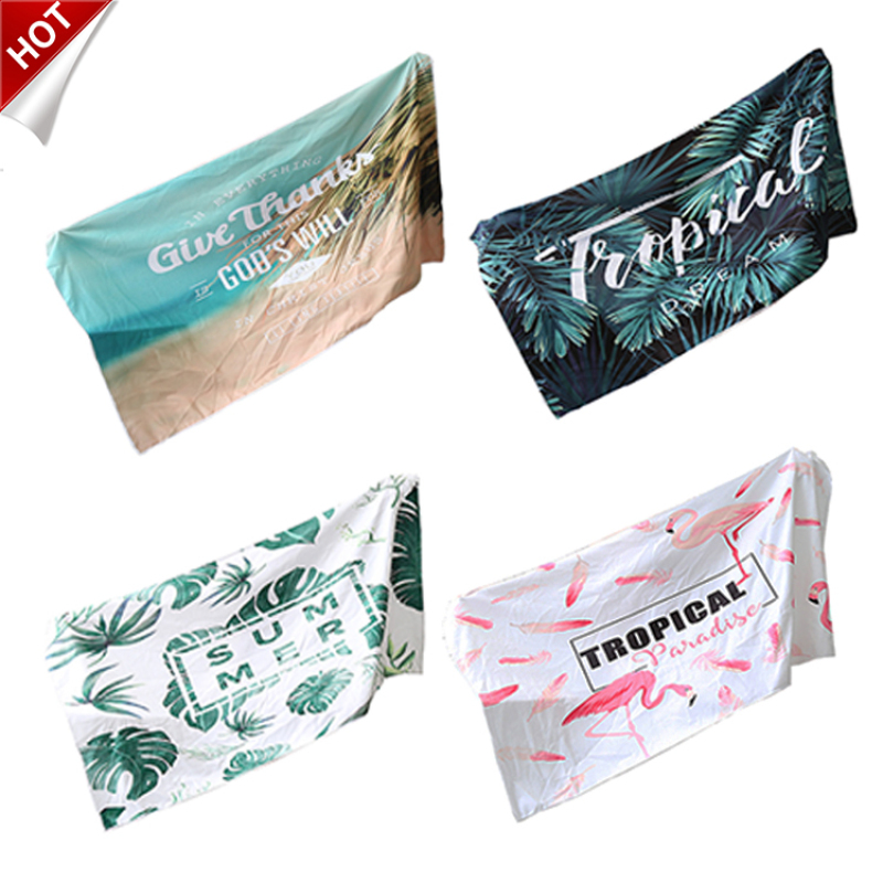 Wholesale Digital Print Beach Towel  With Logo, Amazon Hot Sell Quick Dry Wearable 70x140 Microfiber Beach Towel/