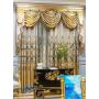 Embroidery Curtain,Luxury Curtains With Attached Valance/