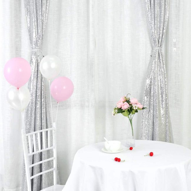 Sequin Backdrop 2FT x 8FT Curtain, Background For Wedding Party Christmas Curtain/