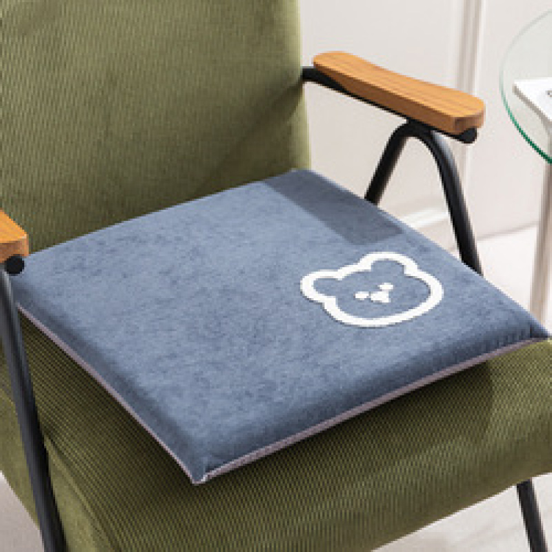 Memory cotton Cartoon 40*40cm Polyester 100% creamy white 350g embroidery dining chair cushion for sectional sofa Living room