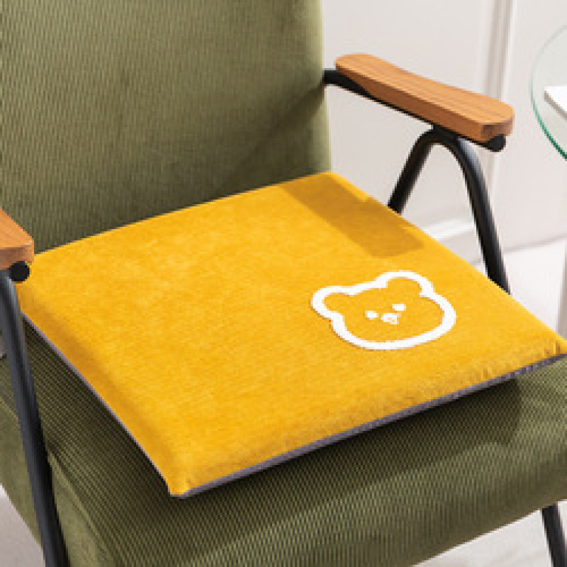 Memory cotton Cartoon 40*40cm Polyester 100% creamy white 350g embroidery dining chair cushion for sectional sofa Living room