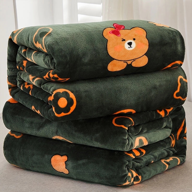 Big Sizes Soft Warm Thicken Coral Fleece Blanket Winter Bed Sheets Dual Purpose Light Thin Mechanical Wash Flannel Blankets/