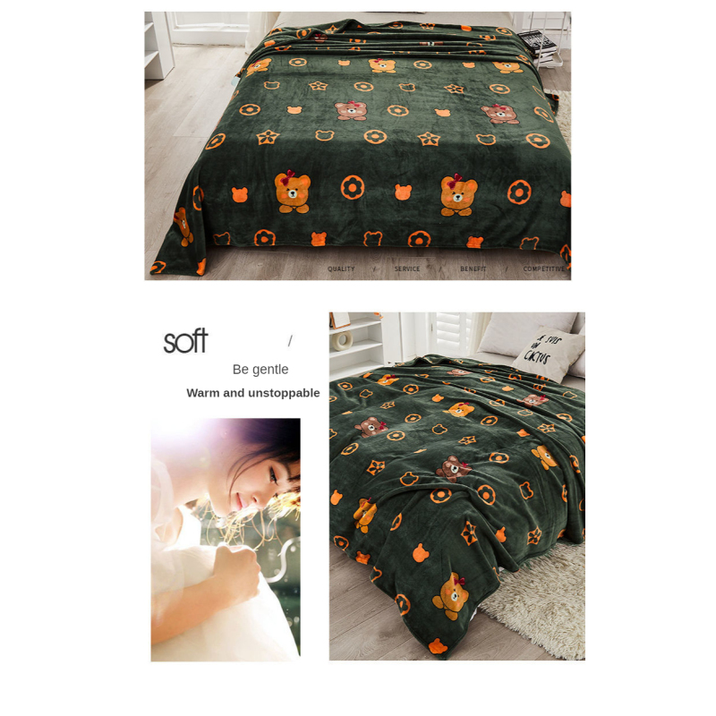 Big Sizes Soft Warm Thicken Coral Fleece Blanket Winter Bed Sheets Dual Purpose Light Thin Mechanical Wash Flannel Blankets/