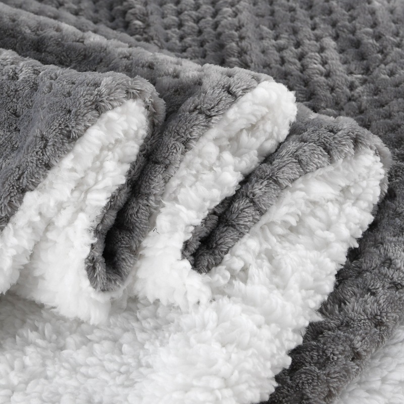 High Quality Cheap Portable Coral Fleece Throw Blanket, New Design Plush Double Side Sherpa Flannel Blanket#
