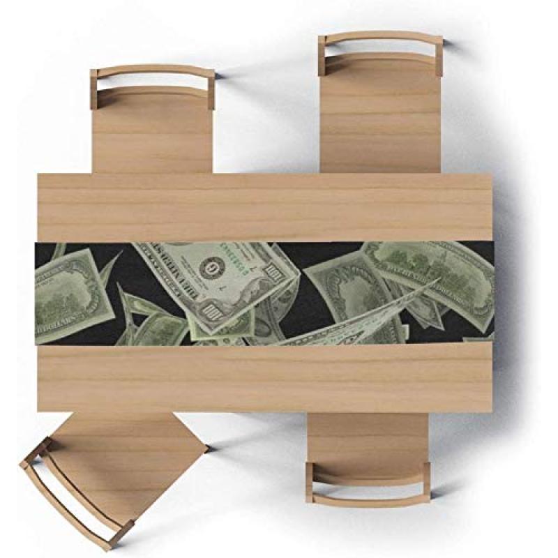 High Quality American Hundred Money Symbol Dollar Placemat Home Decor for Banquet Decoration 13 X 70 Inch table runner with logo