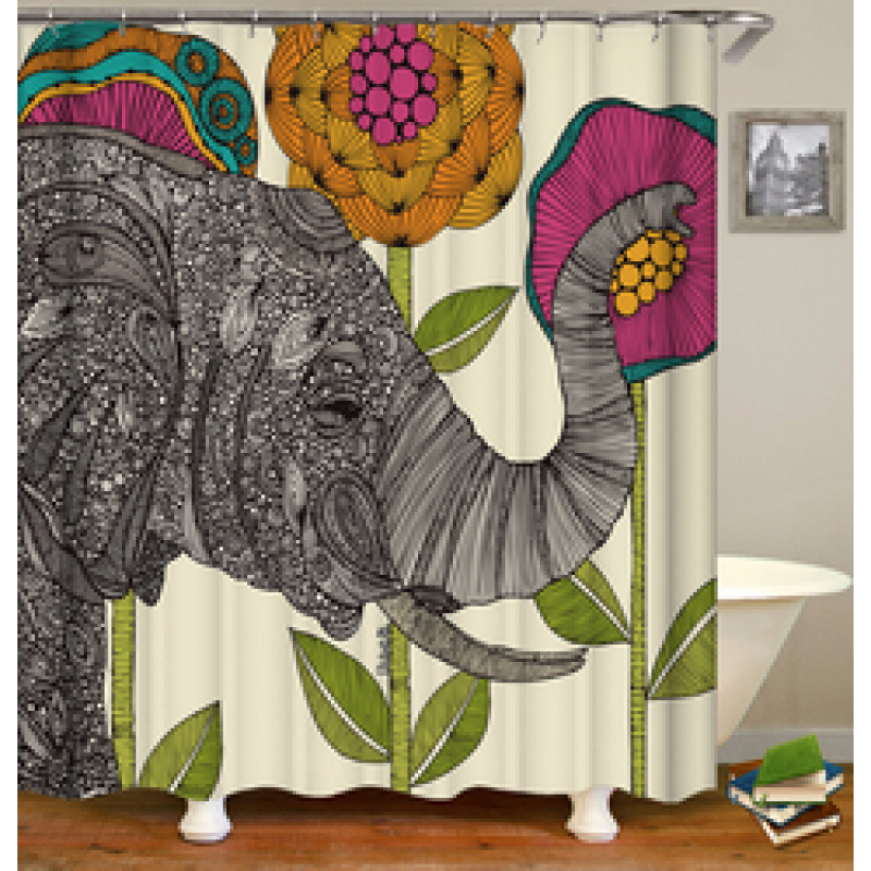 Drop Shipping Hot Selling Amazon Pure Color Simple Shower Curtain, The Cheapest Shower Curtain For Home Hotel From China#