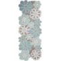 14 x 36 Inches Handcrafted Beaded Hand Embroidered Table Runner, Beads and Satin Back Placemat for Table#
