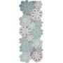 14 x 36 Inches Handcrafted Beaded Hand Embroidered Table Runner, Beads and Satin Back Placemat for Table#