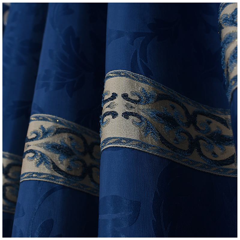 China Suppliers Designs Jacquard Luxury Soundproof Blackout Cortinas Precios