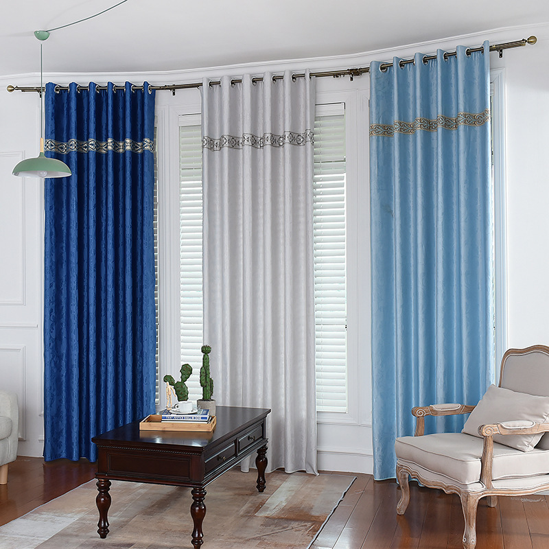 China Suppliers Designs Jacquard Luxury Soundproof Blackout Cortinas Precios