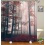Drop Shipping Eco-friendly PEVA material trees design waterproof bath  Printing 72X72 /