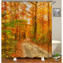 Drop Shipping Eco-friendly PEVA material trees design waterproof bath  Printing 72X72 /