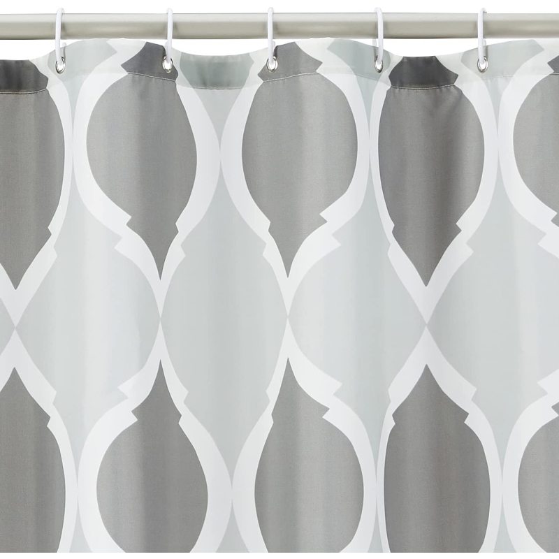 100% Waterproof Polyester Fabric Popular Printing Bathroom Shower Curtains/