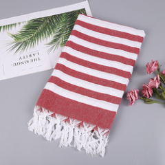 OEM Bohomia Style Turkish Beach Towel, Striped Tassel Beach Towels#