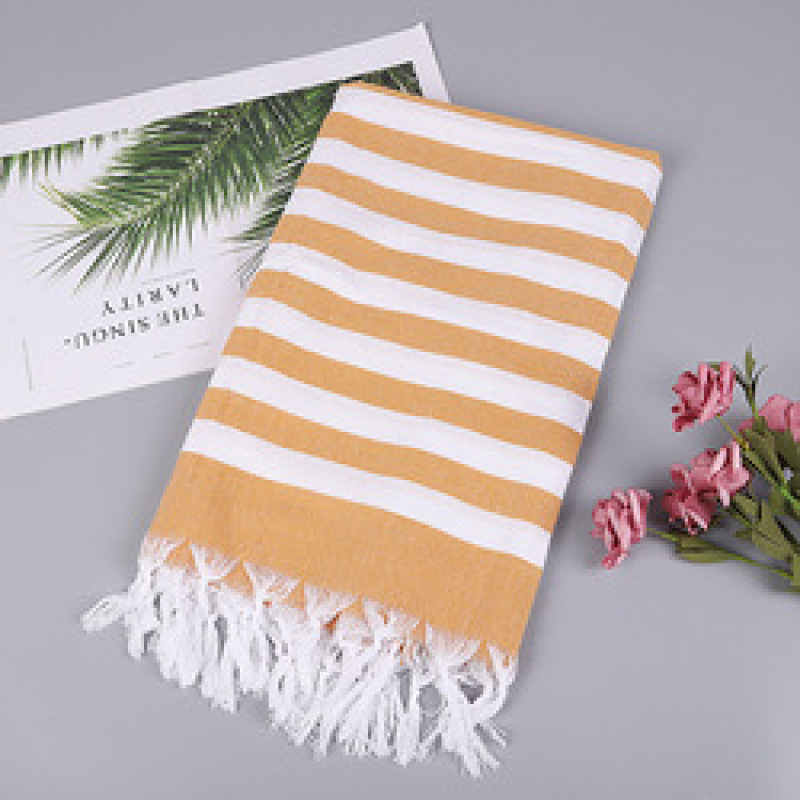 OEM Bohomia Style Turkish Beach Towel, Striped Tassel Beach Towels#