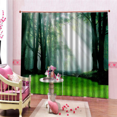 Wholesale Livingroom Curtains Printed Landscape,Cheap Kitchen Accessories Set Curtain Panel$