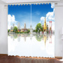 Store Insulated Curtains Made In China, Mercado Mayorista 3D Curtains Printed Landscape/