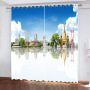 Store Insulated Curtains Made In China, Mercado Mayorista 3D Curtains Printed Landscape/