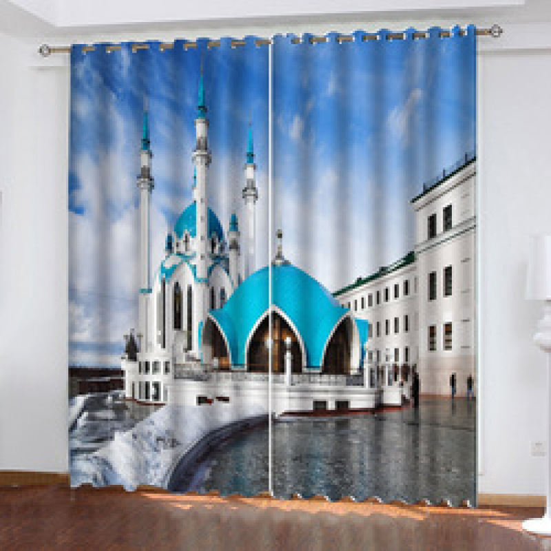 Store Insulated Curtains Made In China, Mercado Mayorista 3D Curtains Printed Landscape/