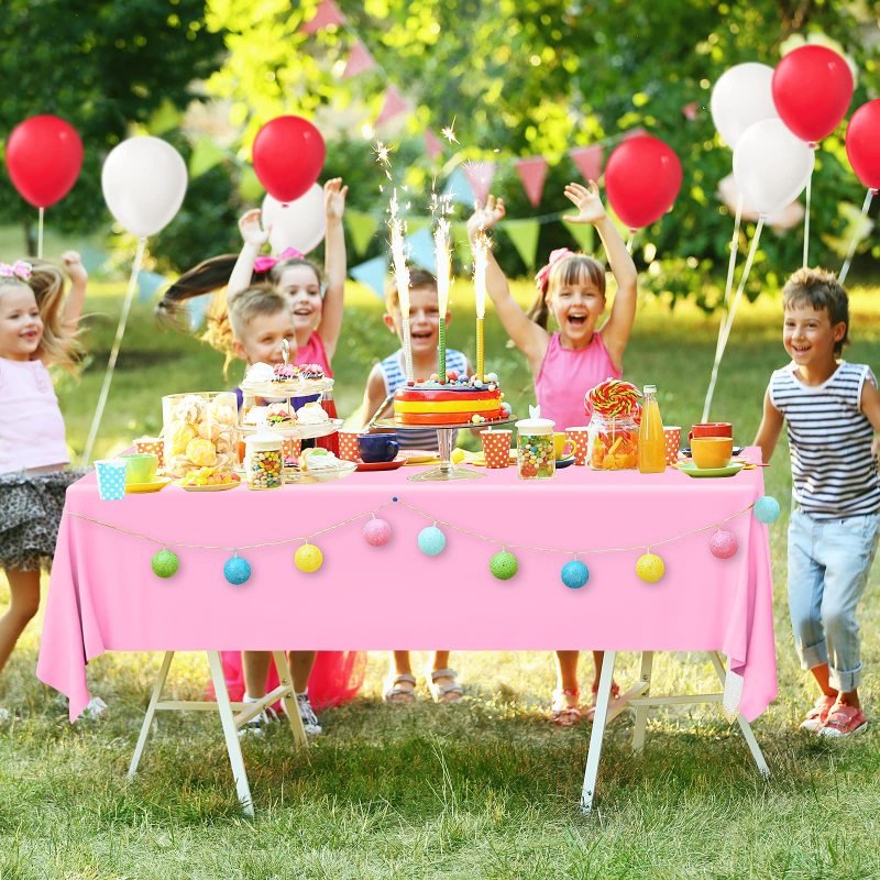 Anti-oil Tableware Solid Color Disposable sequins tablecloth dusty pink wedding For Birthday New Year Christmas Party