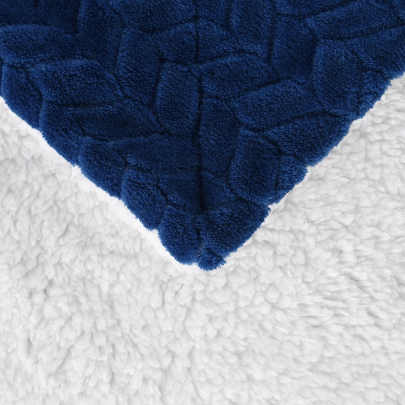 Wholesale 100% Polyester Thick Flannel Fleece Blanket, Super Soft  Portable Double Layer Throw Sherpa Blanket/