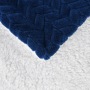 Wholesale 100% Polyester Thick Flannel Fleece Blanket, Super Soft  Portable Double Layer Throw Sherpa Blanket/