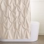 High Solid Color Pinched Pleat Bathroom Water Shower Curtain/