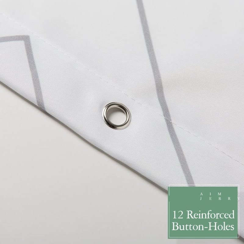 Hotel quality striped fabric shower curtain Custom Printed Shower Curtain wholesale-curtain