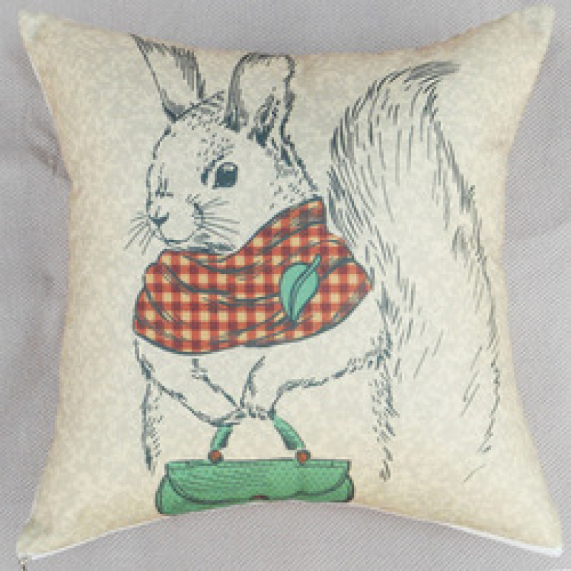 Fashion personality European style  linen thick padded sofa cushion, 2019 new butterfly girl cushion set linen pillow /