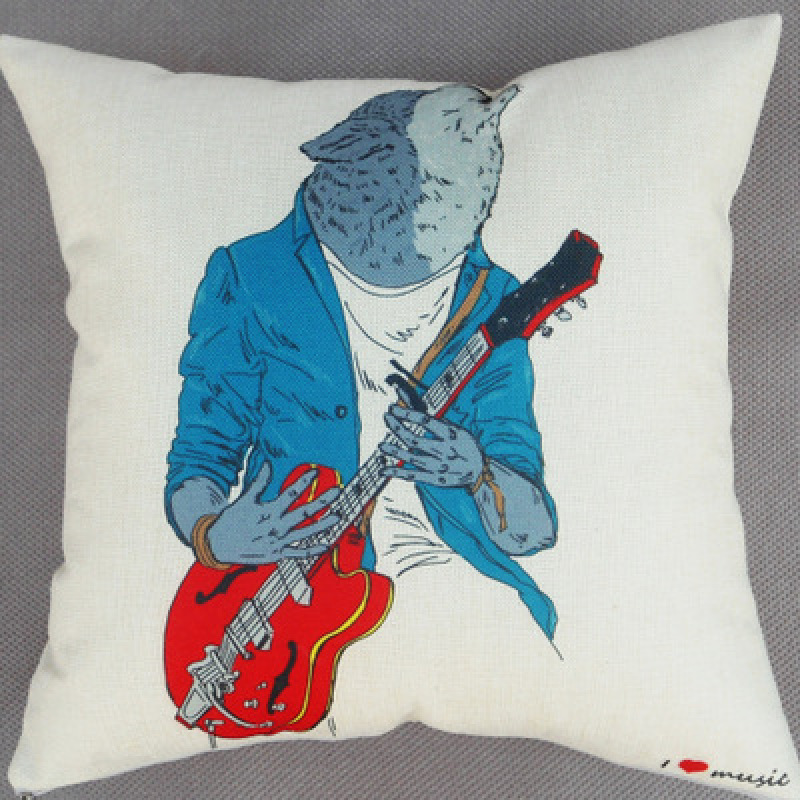 Fashion personality European style  linen thick padded sofa cushion, 2019 new butterfly girl cushion set linen pillow /