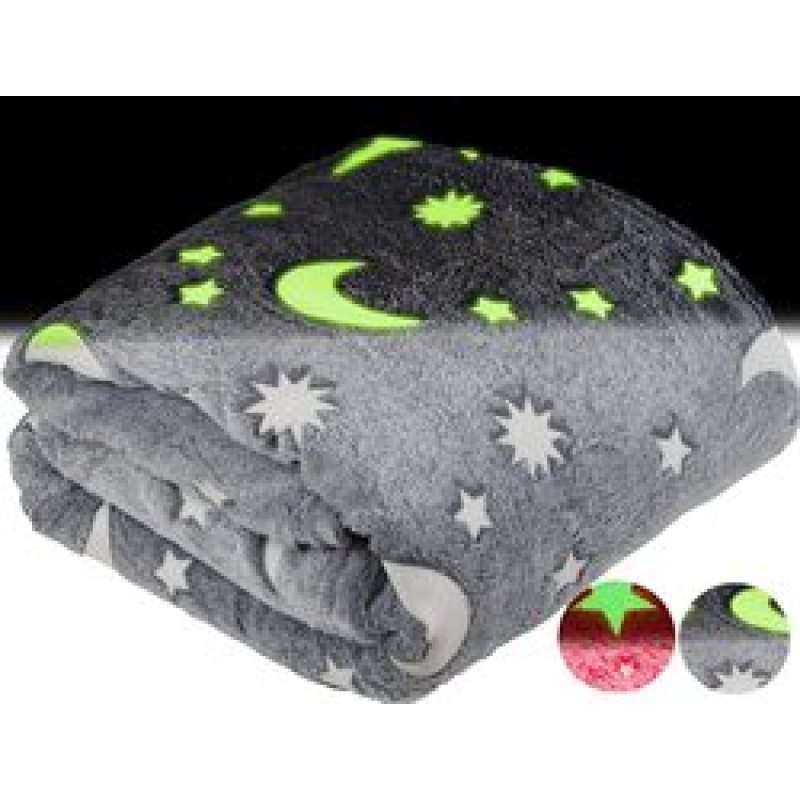 Glow in Dark Throw Blanket Luminous Unicorns Blanket for Girls Cozy Fleece Soft Plush Kids Flannel Blanket Rainbow Unicorns