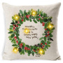 LED Light Christmas pillow Cushions Cover Short Plush Santa Elk Throw Pillow for Home Glow Santa Clause decoration home for Sofa