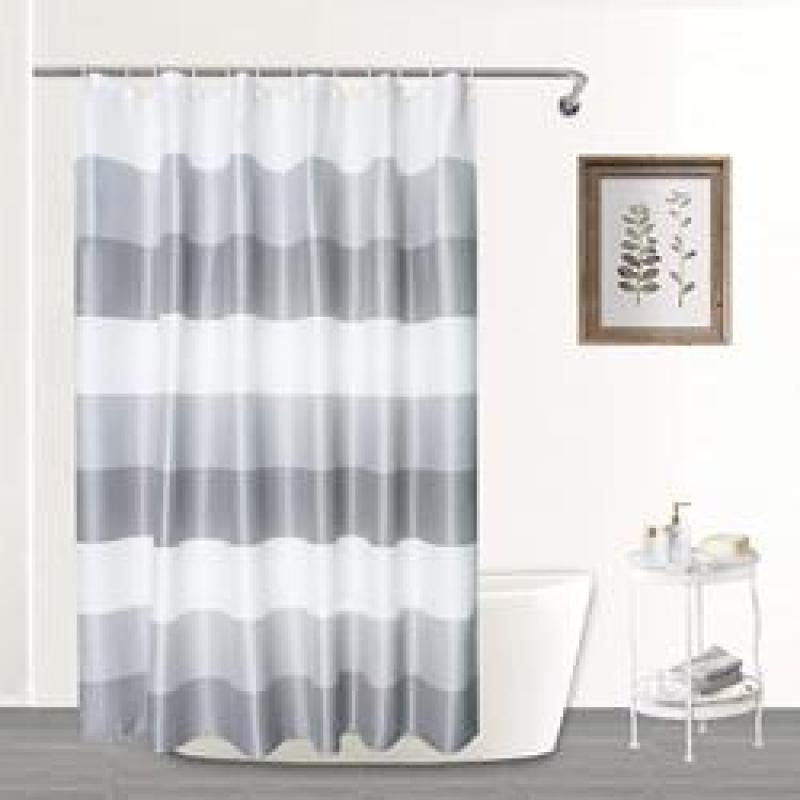 Classy Navy Waffle White Shower Curtain, Hot Sale Shower Curtain Waffle Weave/