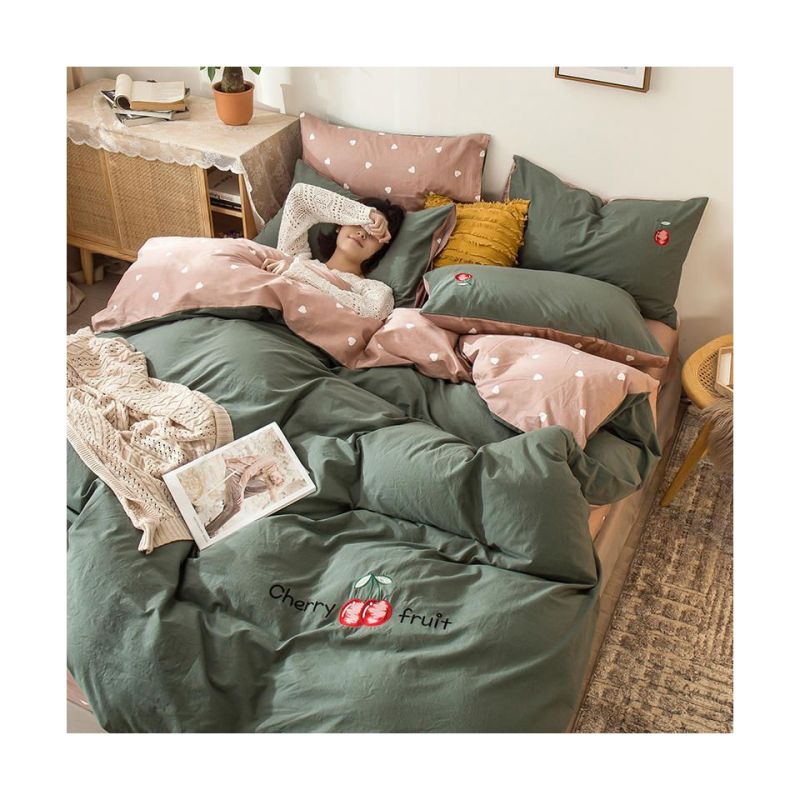 Custom Bedding Sets 100% Cotton, 4 Pcs Bed Sheet Set Bedding/