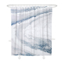 Nordic Blue Marble Bathroom Shower Curtain, Polyester Waterproof Mildew Thickening Shower Curtain Bathroom Cover/