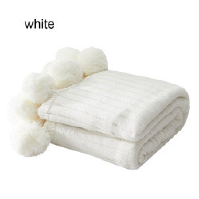 Ball Blanket Cotton Knit Soft Throw Cotton Sofa Blanket Air Conditioning Blanket With Small ball /