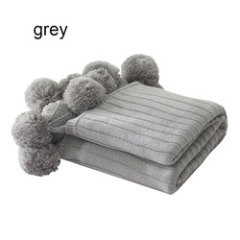 Ball Blanket Cotton Knit Soft Throw Cotton Sofa Blanket Air Conditioning Blanket With Small ball /