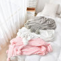 Ball Blanket Cotton Knit Soft Throw Cotton Sofa Blanket Air Conditioning Blanket With Small ball /