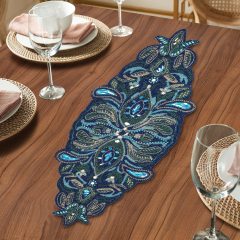 Wholesale Handmade Embroidery Beaded Table Runner for Tabletop - Home Decor Mat for Wedding Party Baby Shower Family Gathering
