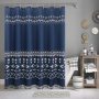 Wholesale Waffle Weave Shower Curtains, Printed Shower Curtains with Tassel$