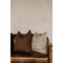 Classy Design Light Brown Floral demilade indian hand block linen Printed Pillow Case Cushion Cover For Living Room