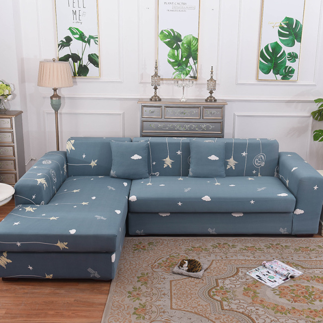 5 Seater Sofa Cover Elastic, Washable Cover L Shape Sofa/