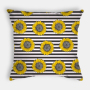 Fashion Yellow Sunflower Geometry Polyester Linen Decorative Square Cushion Cover, Sofa Chair Bed Office Gift Pillowcase/
